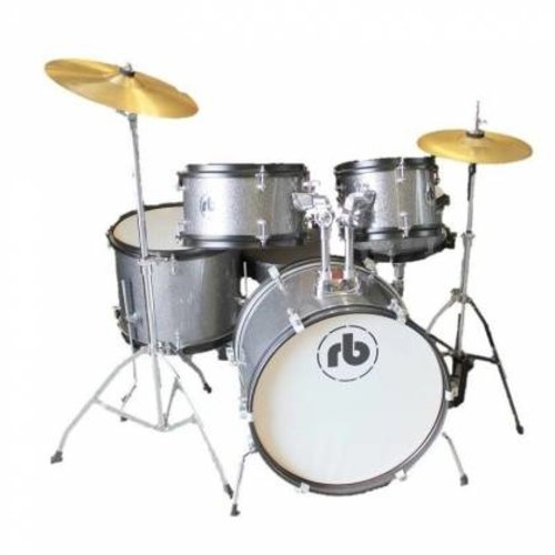 RB Drums Sparkle Grey 5 Piece Junior Acoustic Drum Kit