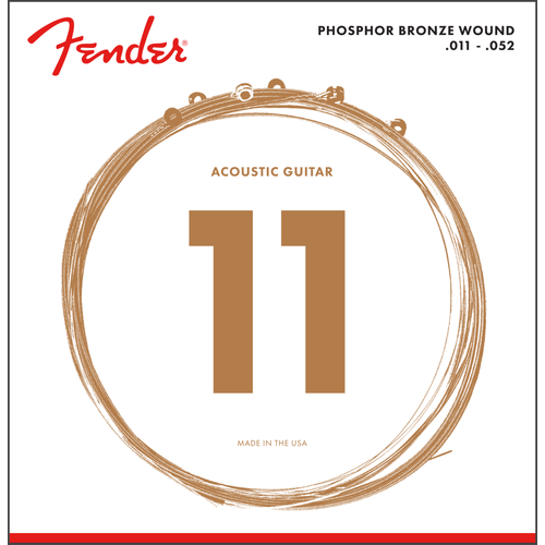 Fender Fender Phosphor Bronze Acoustic Guitar Strings Custom Light 11-52