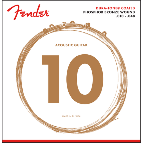 Fender *CL* Fender Phosphor Bronze Dura-Tone Coated Acoustic Strings Extra Light 10-48