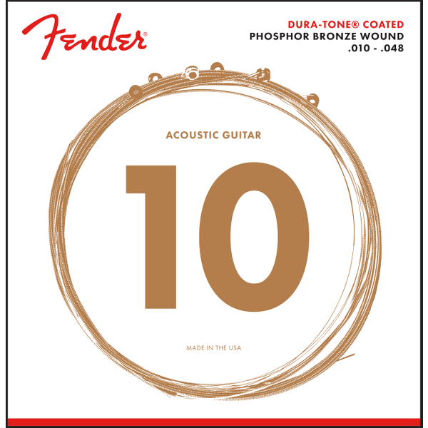 Fender Fender Phosphor Bronze Dura-Tone Coated Acoustic Strings Extra Light 10-48