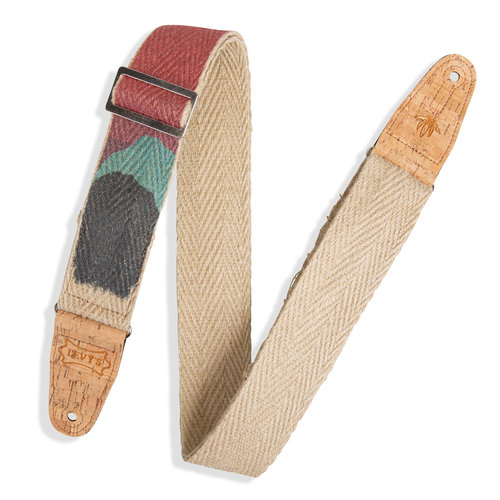 Levy's Levy's PRINTS SERIES 2" Sunset Hemp Natural Guitar Strap MH8P-003