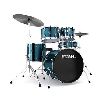 Tama Tama Stagestar 5 Piece Drum Set W/Cymbals Pedals & Throne - Sg52Kh5C-Hlb