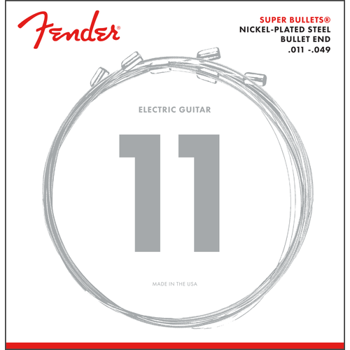 Fender Fender Super Bullets Nickel-Plated Steel Bullet End Electric Strings Medium 11-49