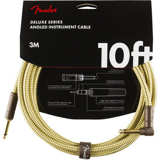 Fender Fender Deluxe Series Angled Instrument Cables Gold 10ft