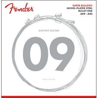 Fender Fender Super Bullets Nickel-Plated Steel Bullet End Electric Strings Light  9-42