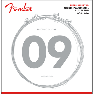 Fender Fender Super Bullets Nickel-Plated Steel Bullet End  Electric Strings Light 9-46