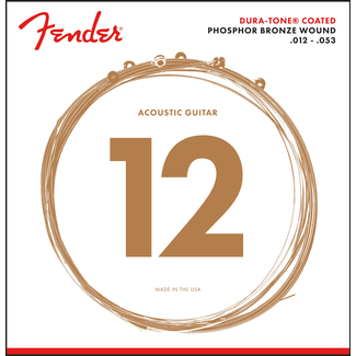 Fender *CL* Fender Phosphor Bronze Dura-Tone Coated Acoustic Strings Light 12-53