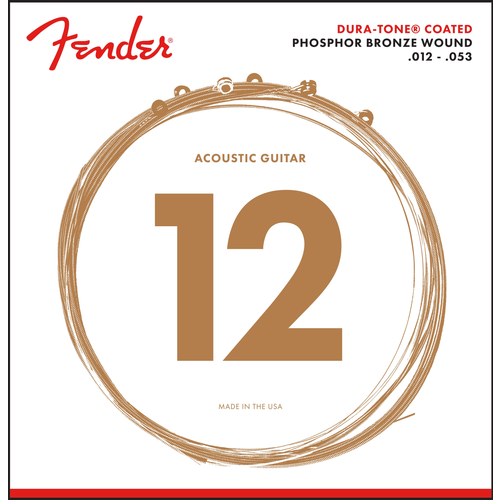 Fender *CL* Fender Phosphor Bronze Dura-Tone Coated Acoustic Strings Light 12-53