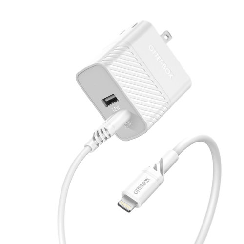 Otterbox Otterbox Dual USB 12W Premium Wall Charger with Lightning Cable 4ft White