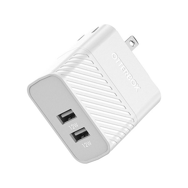 Otterbox Otterbox Dual USB 12W Premium Wall Charger with Lightning Cable 4ft White