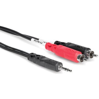 Hosa Hosa CMR-203 Stereo Breakout 3.5 mm TRS to Dual RCA 3 ft
