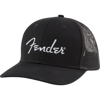 Fender Fender® Silver Thread Logo Snapback Trucker Hat Black One Size Fits Most