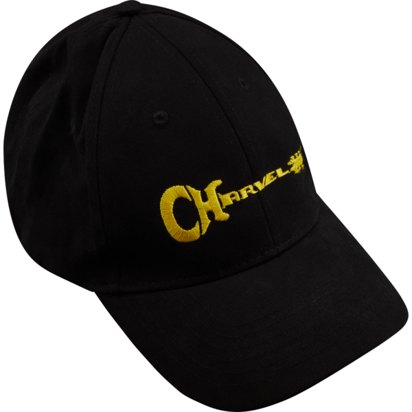 Charvel Charvel® Guitar Logo Flexfit Hat Black with Yellow Logo