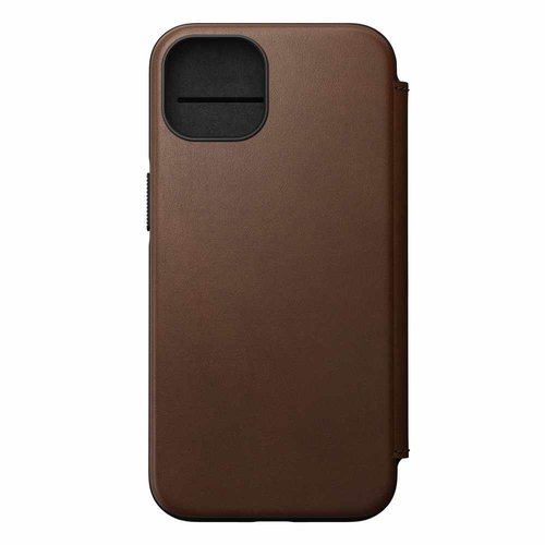 Nomad CLEARANCE* Nomad Horween Leather Rugged Folio Case Rustic Brown for iPhone 13