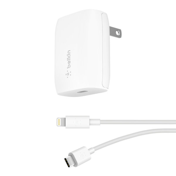 Belkin Belkin BoostUp Wall Charger USB-C 20W with USB-C to Lightning Cable White