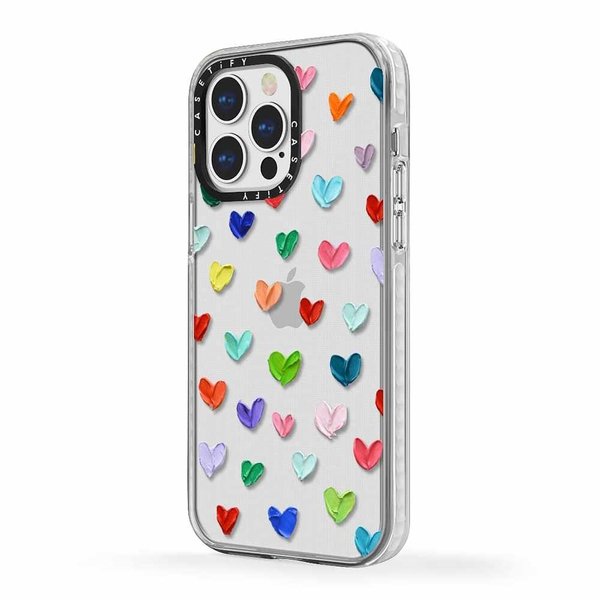 Casetify Impact Case Polka Daub Hearts for iPhone 13 Pro