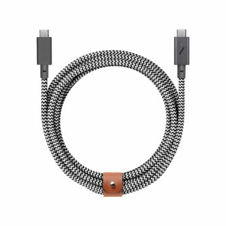Native Union Belt Charge/Sync Cable USB-C to USB-C 8ft Zebra