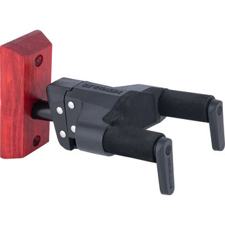 Hercules Hercules Auto Grip System Guitar Hanger Red Wood Base