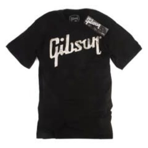 Gibson Gibson Distressed Logo Tee Black