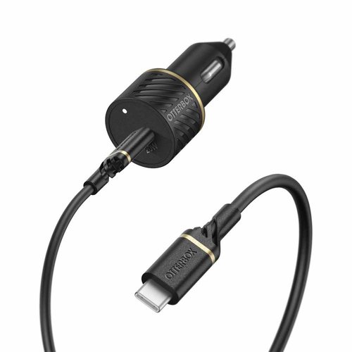 Otterbox Otterbox Fast Charge PD Car Charger USB-C 20W with USB-C Cable 3.3 ft Black Shimmer