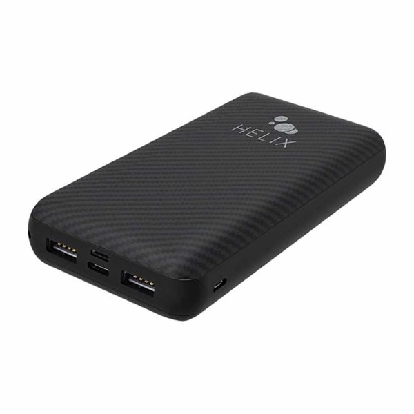 Helix Helix TurboVolt+ 20,000 mAh Power Bank with USB-A and USB-C Ports Black