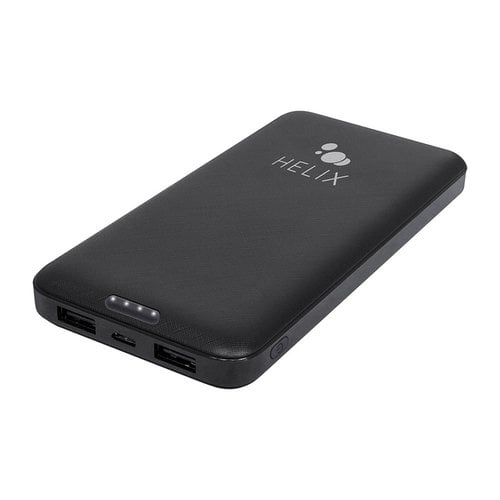 Helix Helix Power Bank 10,000 with USB-C and Dual USB-A Ports Black