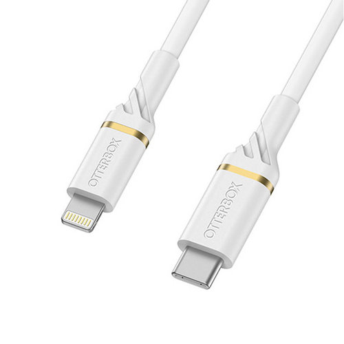Otterbox Otterbox Charge/Sync Lighting to USB-C Fast Charge Cable White/Nimbus Cloud 6ft