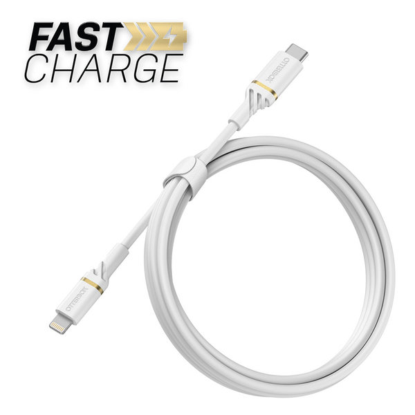 Otterbox Otterbox Charge/Sync Lighting to USB-C Fast Charge Cable White 4ft