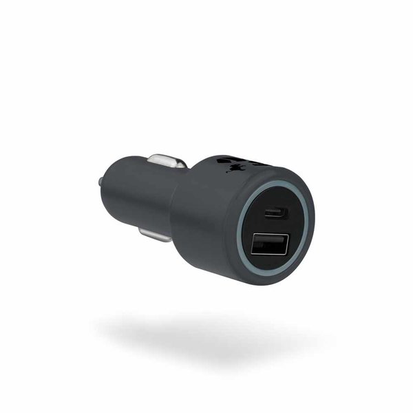 Nimble Nimble Rally Car Charger Dual Port USB-C and USB-A 32W Power Delivery Fast Charge Cool Grey