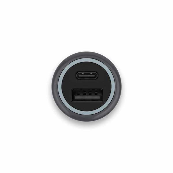 Nimble Nimble Rally Car Charger Dual Port USB-C and USB-A 32W Power Delivery Fast Charge Cool Grey