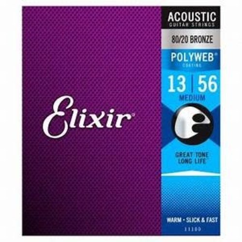 Elixir Elixir 11100 80/20 Bronze Acoustic Strings Polyweb 13-56