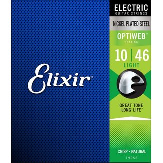 Elixir Elixir 19052 Nickel Plated Steel With Optiweb Coating Electric Strings Light 10-46