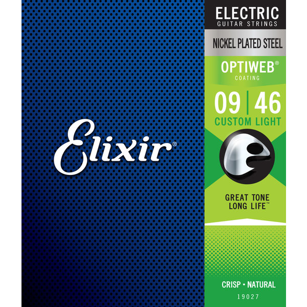 Elixir Elixir 19027 Nickel Plated Steel With Optiweb Coating Electric Strings Custom light 9-46