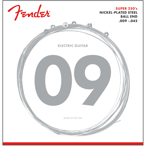 Fender Fender Super 250's Nickel-Plated Steel Ball End Electric Strings 9-42