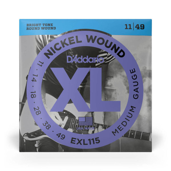 D'Addario D’Addario EXL115 Nickel Wound XL Electric Guitar Strings Medium 11-49