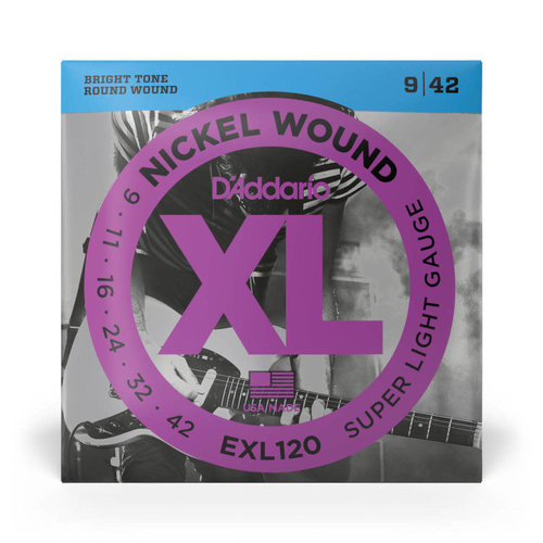D'Addario D’Addario EXL120 Nickel Wound XL Electric Guitar Strings Super Light 9-42