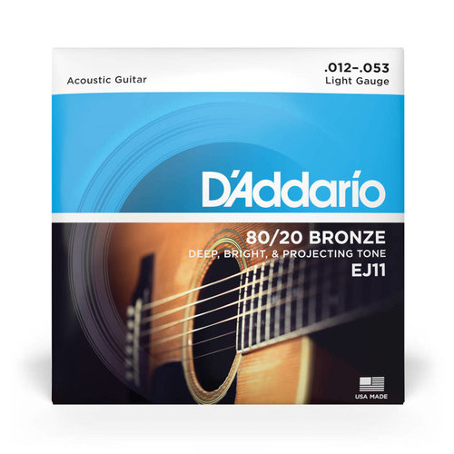 D'Addario D’Addario 80/20 Bronze Acoustic Guitar Strings Light 12 - 53