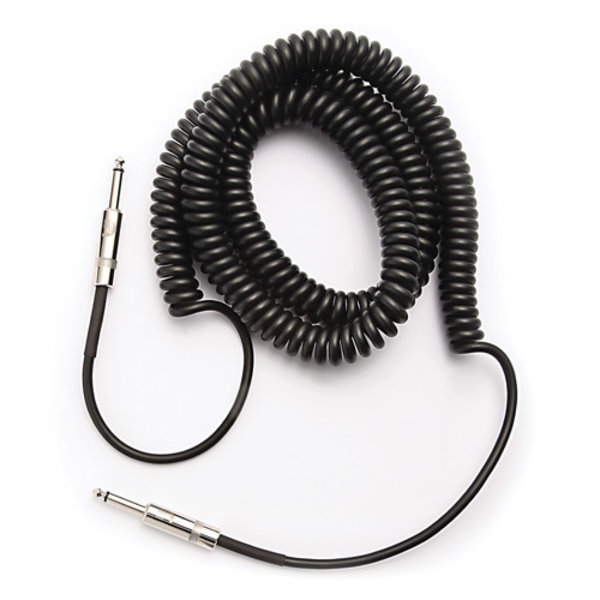 D'Addario D’Addario Planet Waves Custom Series Coiled Instrument Cable Black 30'