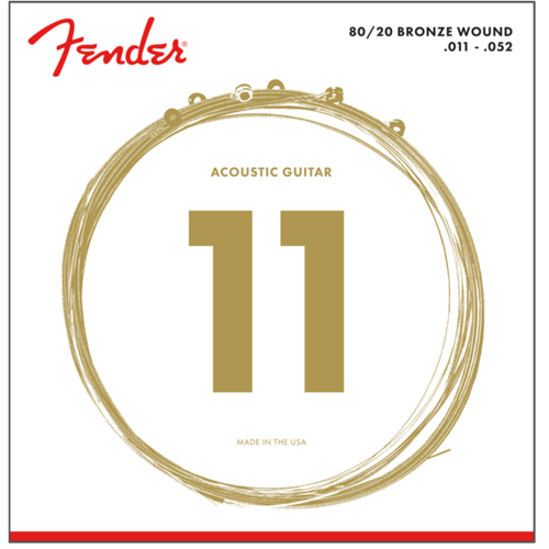 Fender Fender 80/20 Bronze Acoustic Strings Custom Light 11-52