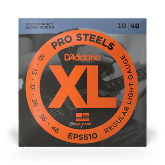 D'Addario D’Addario EPS510 Pro Steels XL Electric Strings Regular Light 10-46
