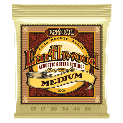 Ernie Ball Ernie Ball 2002 Earthwood 80/20 Bronze Acoustic Strings Medium 13-56