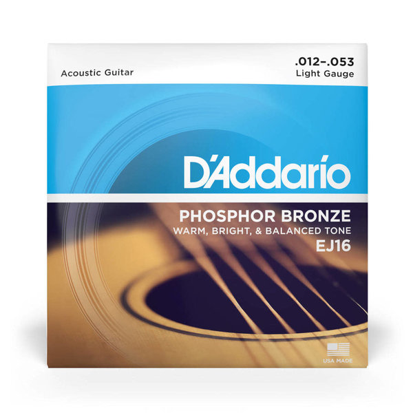 D'Addario D’Addario EJ16 Phosphor Bronze Acoustic Light 12 - 53