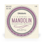 D'Addario D’addario EJ70 Phosphor Bronze Mandolin Ball End 8-String Medium/Light
