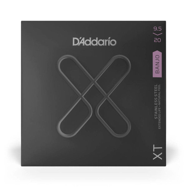 D'Addario D’Addario XTJ09520 XT Stainless Steel Banjo Strings Custom Light 9.5-20