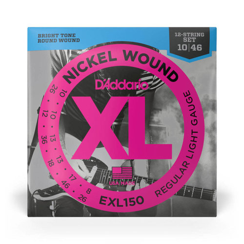 D'Addario D’Addario EXL150 XL Nickel Wound Electric 12-String Electric Regular/Light 10-46