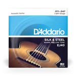 D'Addario D'Addario EJ40 Silk & Steel Silverplated Acoustic Strings Light 11-47