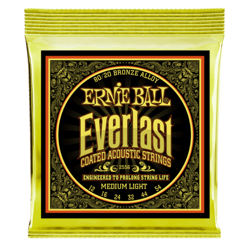 Ernie Ball Ernie Ball 2556 80/20 Bronze Everlast Coated Acoustic Strings Medium/Light 12-54
