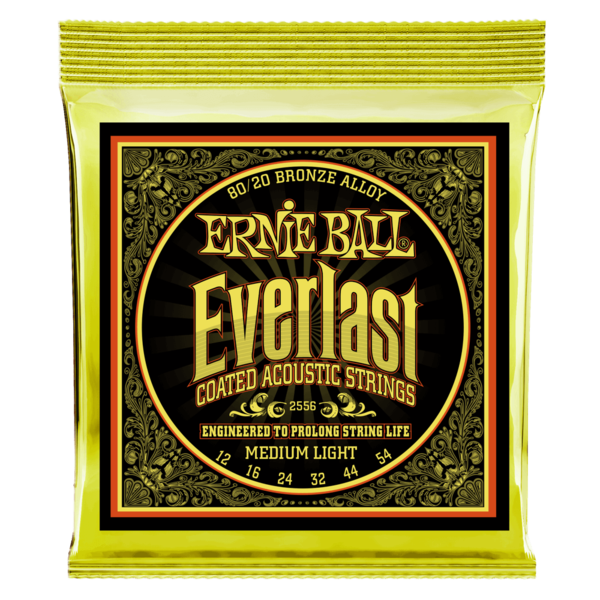Ernie Ball Ernie Ball 2556 80/20 Bronze Everlast Coated Acoustic Strings Medium/Light 12-54