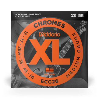 D'Addario D’Addario ECG26 Chromes Flat Wound Electric Strings 13-56