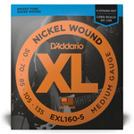 D'Addario D’Addario EXL160-5 XL Nickel Round Wound 5-String Electric Bass Strings 50-135